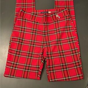 Tommy Hilfiger Red Tartan Skinny Pants